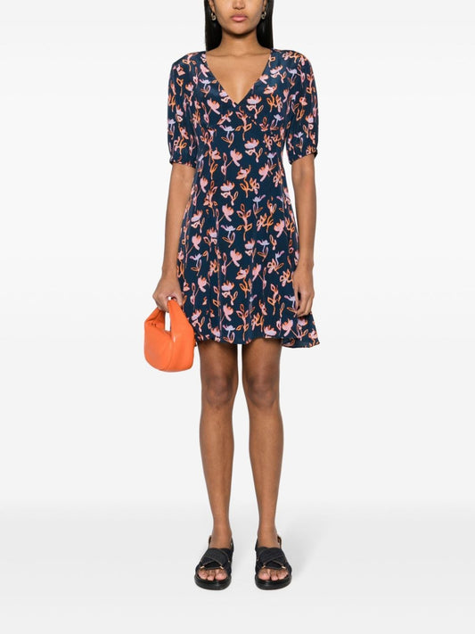 abstract-print mini dress