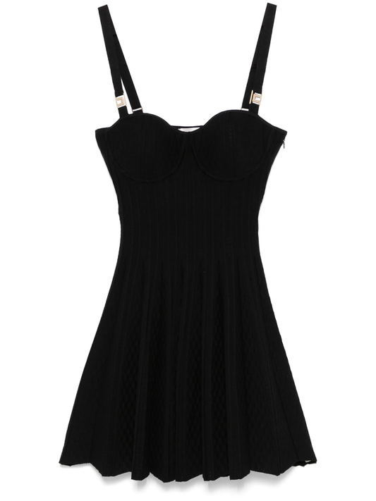 knitted pleated dress