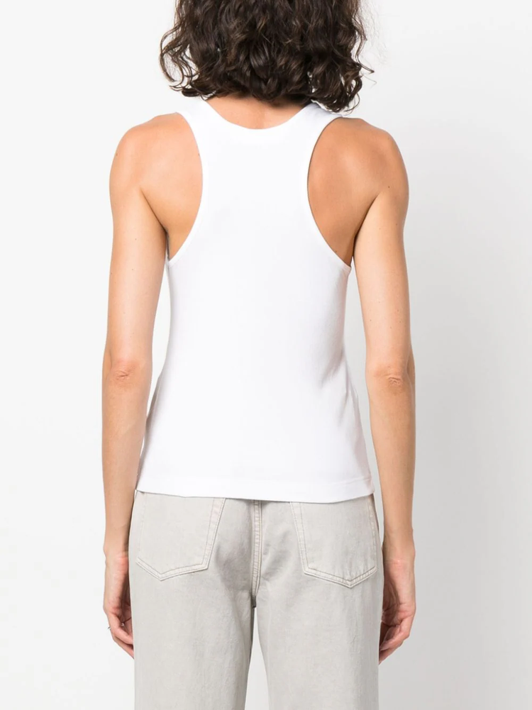 PALM ANGELS logo-print ribbed tank top