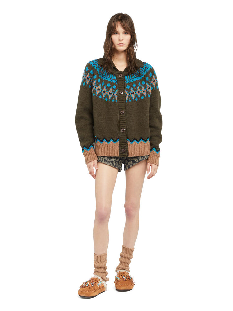 SWEET WINTER JACKET OLIVA/MULTICOLOR
