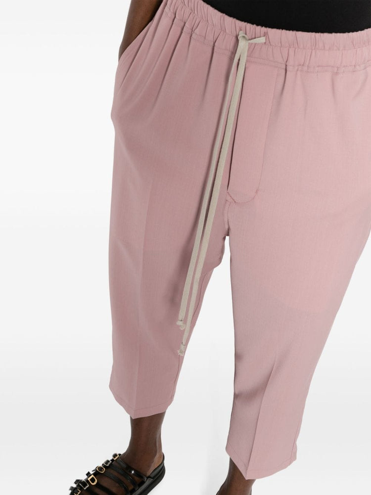 pressed-crease cropped trousers