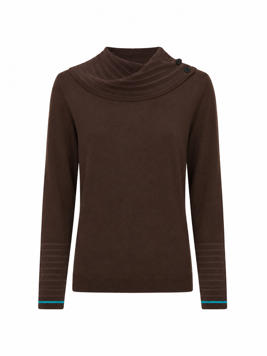 WOMENS KNITTED SWEATER ROLL NECK
