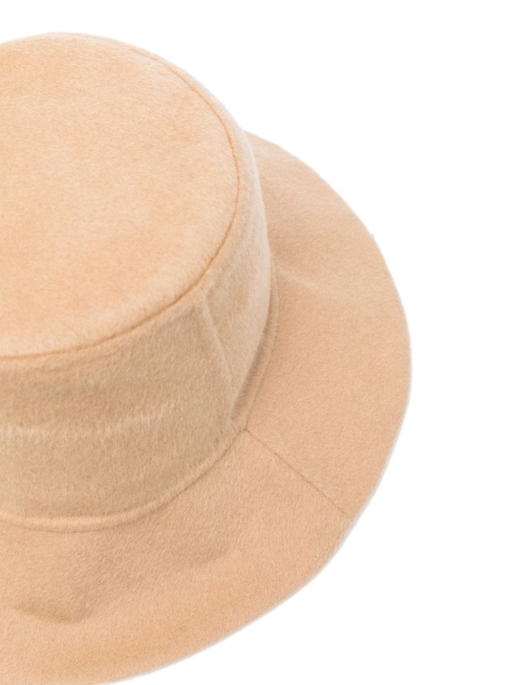 wide-brim wool bucket hat