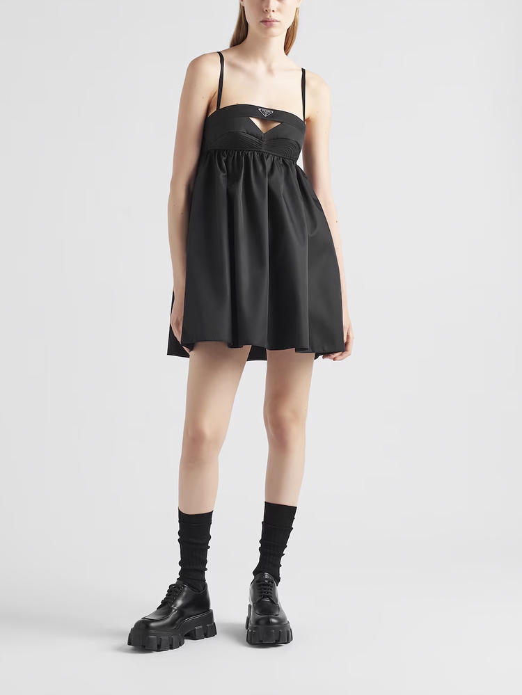 drawstring-hem mini dress