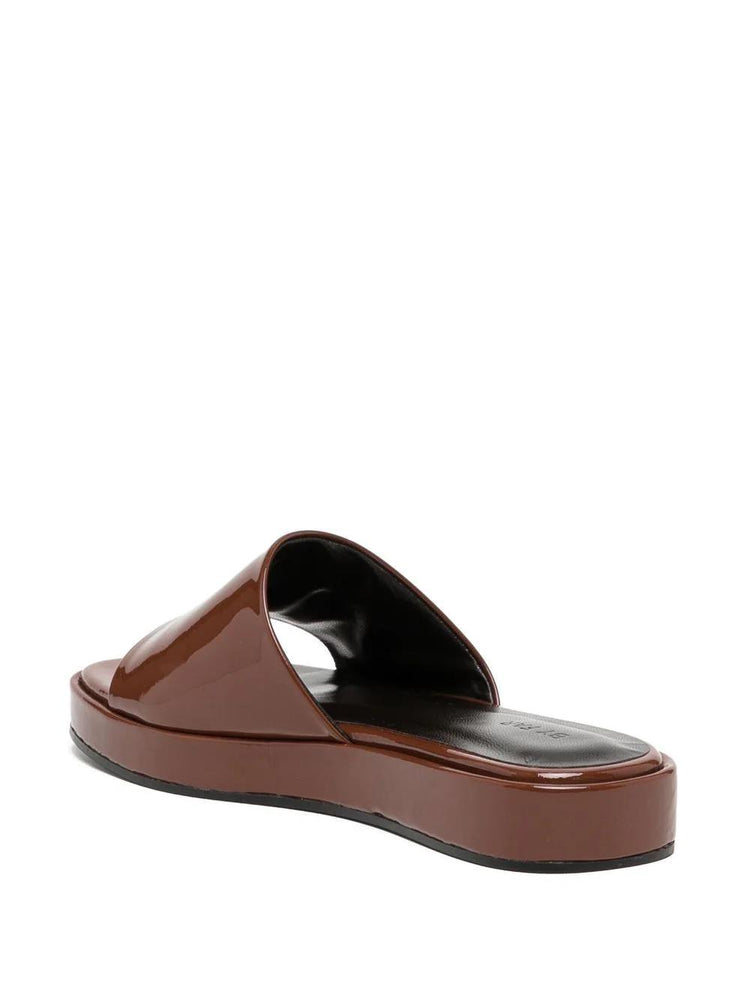 BY FAR Shana patent leather sandals