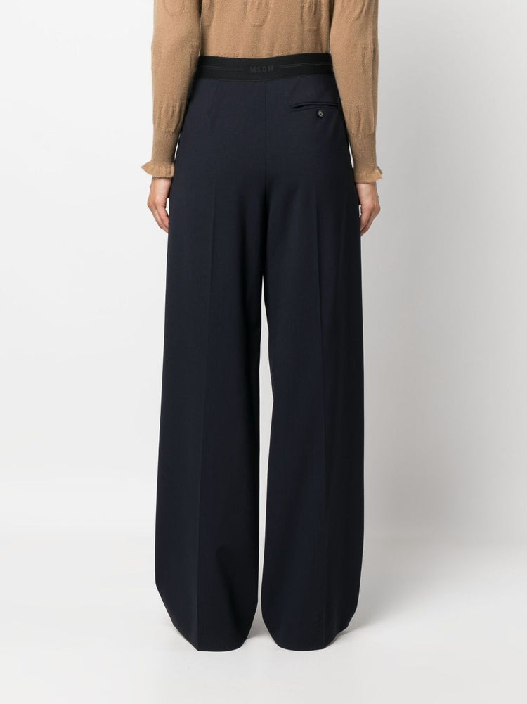 MSGM wide-leg high-waist trousers