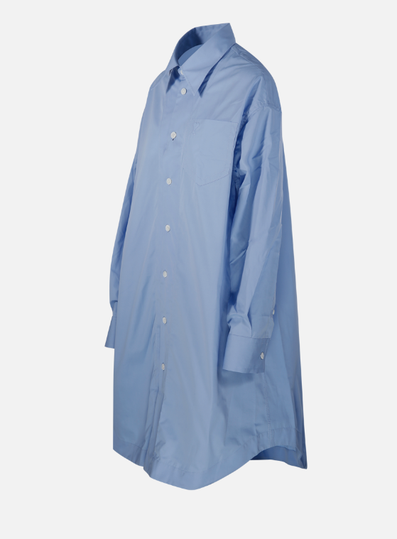 ROBE CHEMISE LARGE MANCHES LONGUES ET AMI DE COEUR EMBOSSE