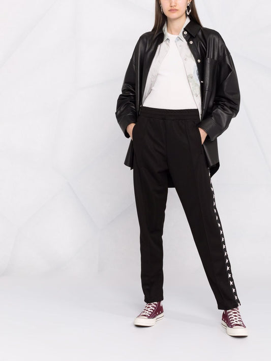 star-print track pants