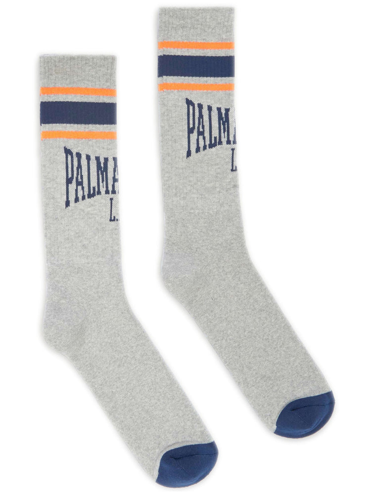 College intarsia knit-logo socks