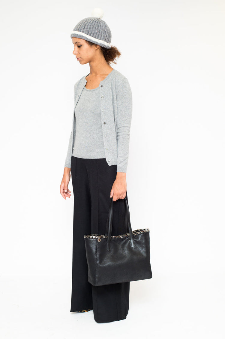 LA ROSE cardigan cashmere grigio melange