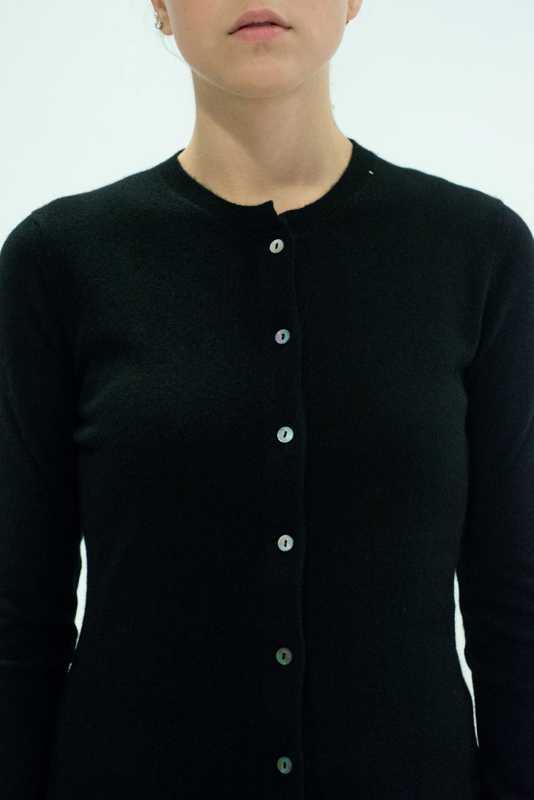 LA ROSE cardigan cashmere grigio melange