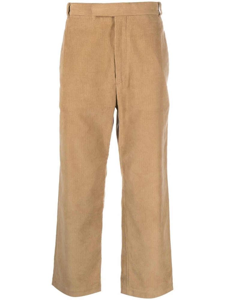 mid-rise straight-leg trousers