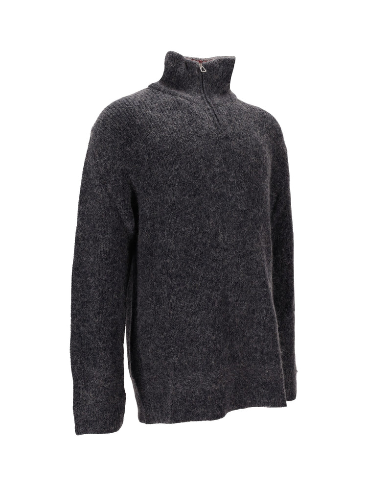MENS SWEATER ZIP NECK