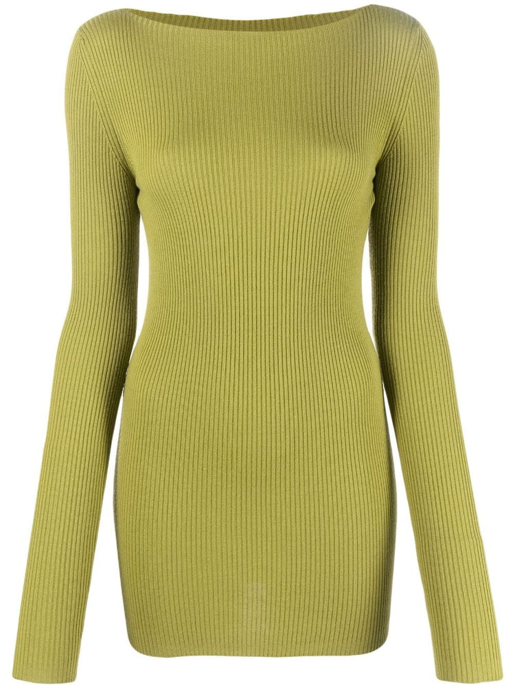 RICK OWENS cut-out ribbed jumper