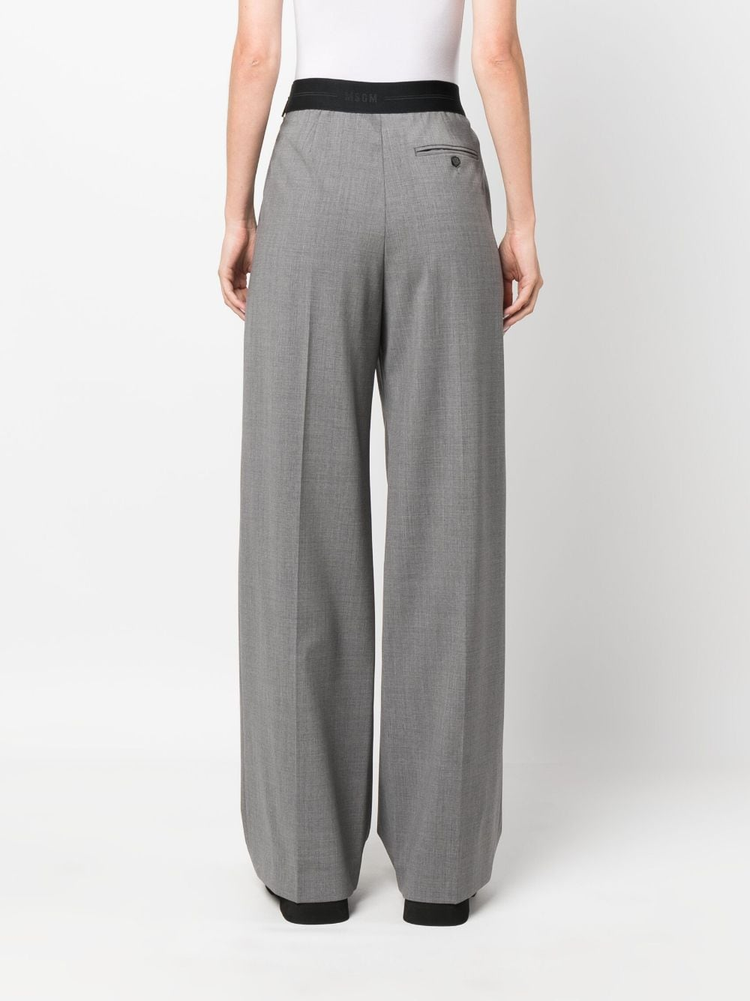 MSGM wide-leg high-waist trousers