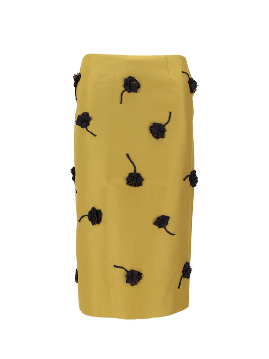 Back Slit Straight Skirt