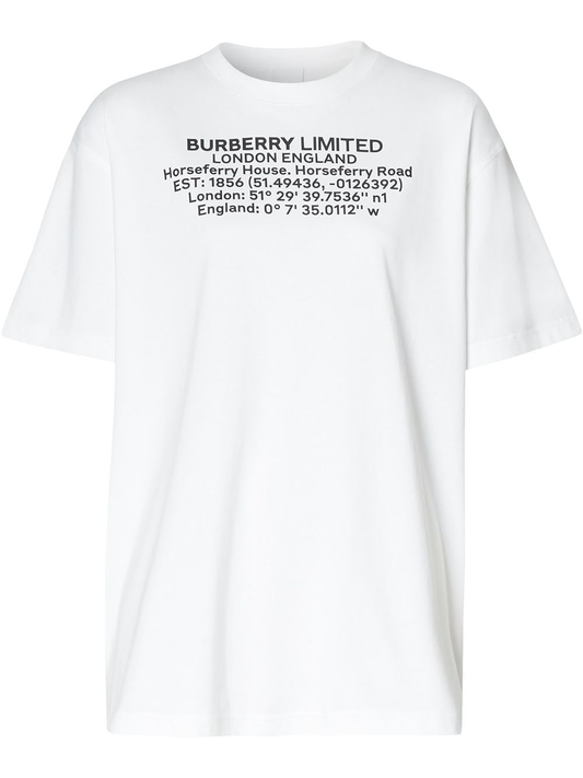 BURBERRY text print T-shirt