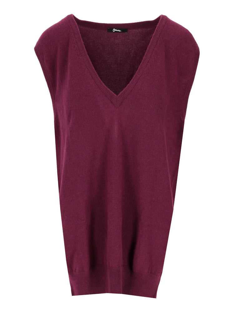 LA ROSE knitwear gilet oversize grigio chiaro