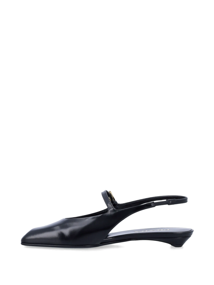 leather slingback ballet flats