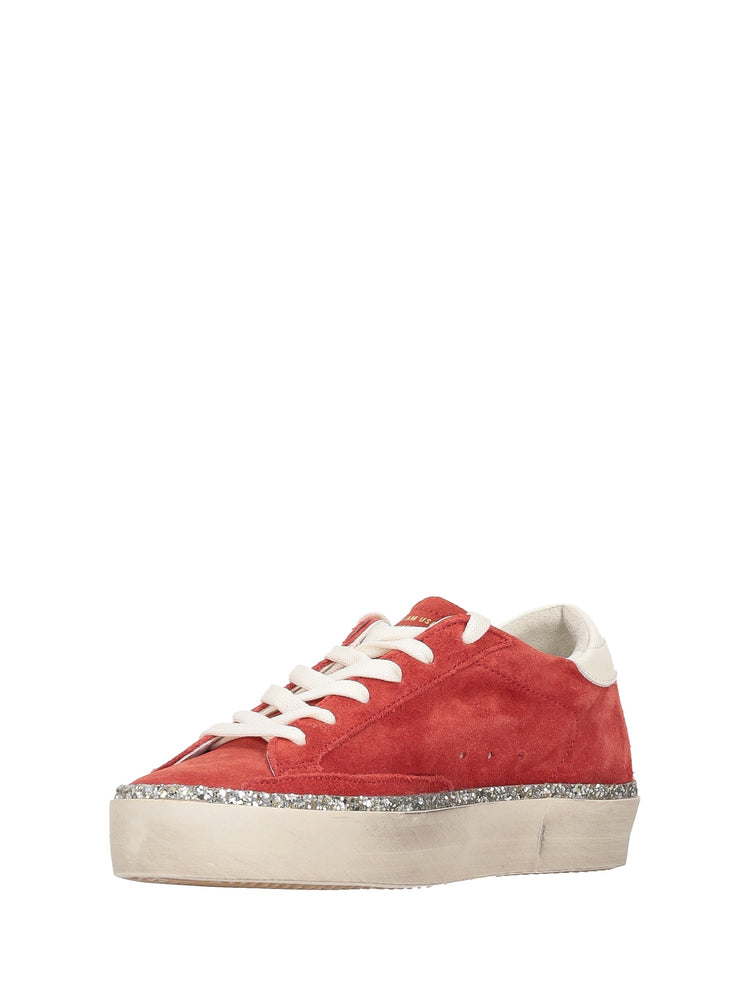 HI STAR SUEDE UPPER LEATHER STAR AND HEEL WITH GLITTER FOXING