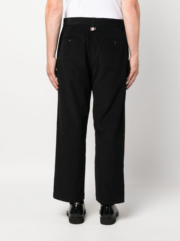 mid-rise straight-leg trousers