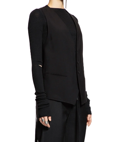 CHARLOTTE CLASSIC WAISTCOAT VISCOSE CALICO