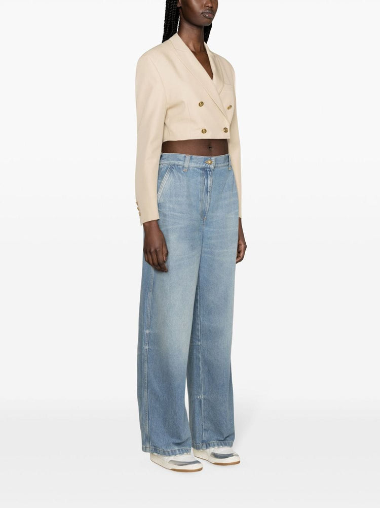 high-rise wide-leg jeans