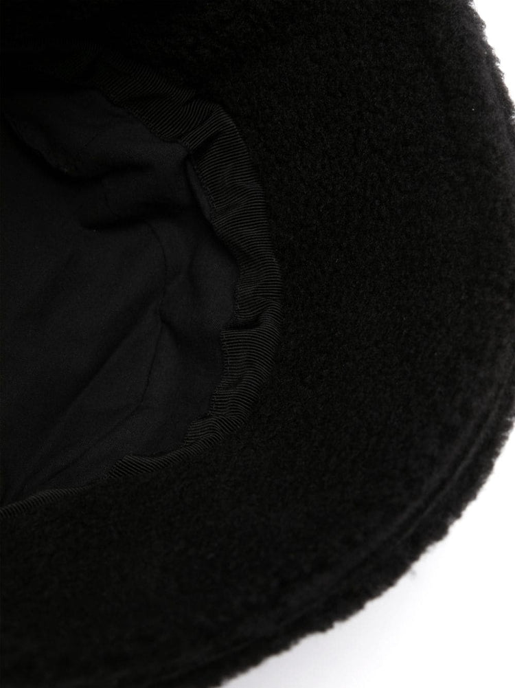 logo-embroidered fleece bucket hat