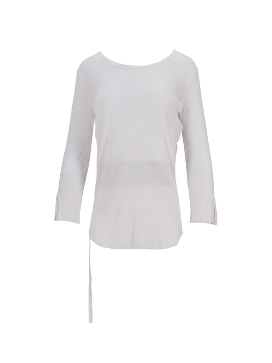 TRINA THREE-QUARTER SLEEVE SLIM T-SHIRT WITH DRAWS