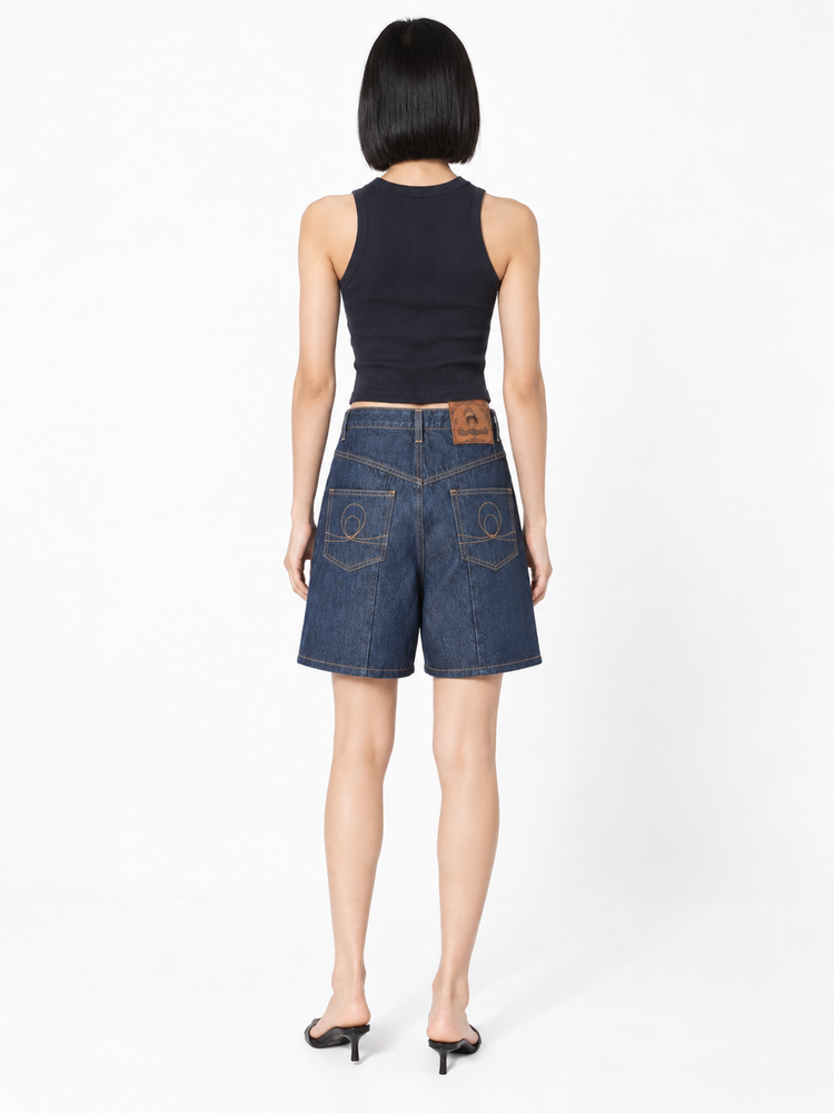 MIDNIGHT BLUE DENIM SHORTS