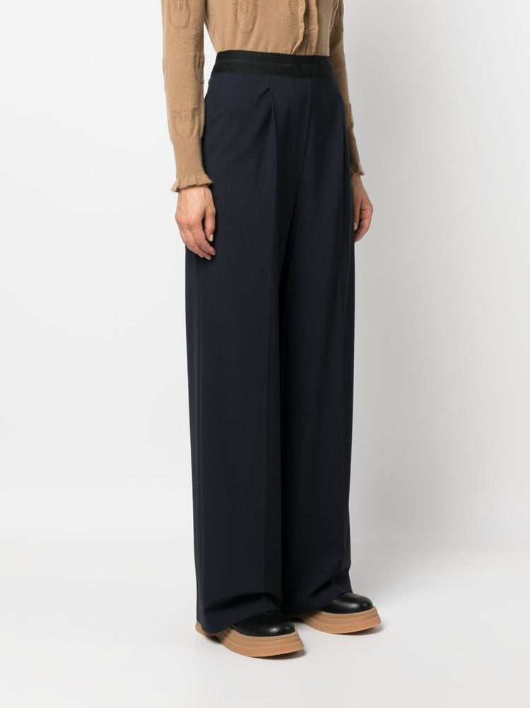 MSGM wide-leg high-waist trousers