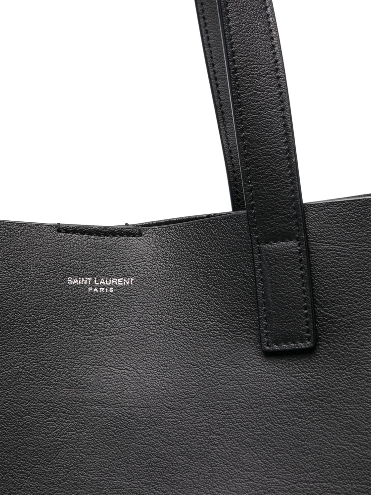 Bold leather tote bag
