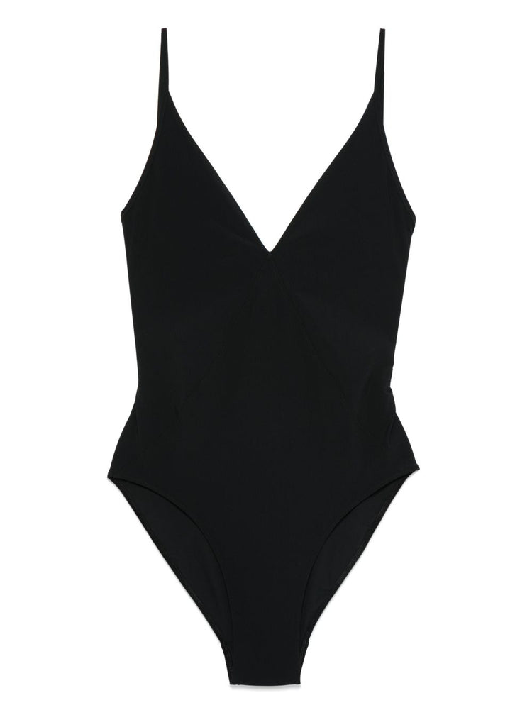 plunging V-neck swimsuit