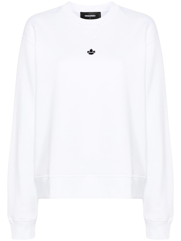 appliqué-logo cotton sweatshirt