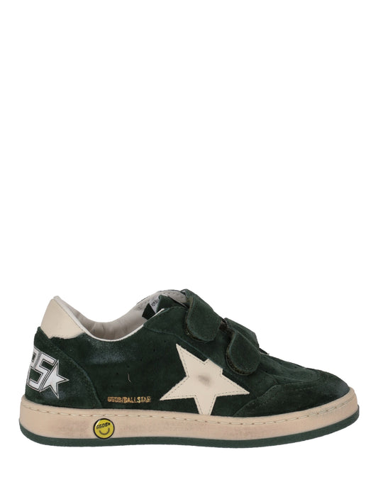 BALL STAR STRAP SUEDE UPPER VAMP TONGUE AND SPUR LEATHER STAR AND HEEL