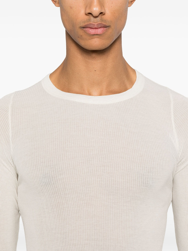 ribbed long sleeve T-shirt