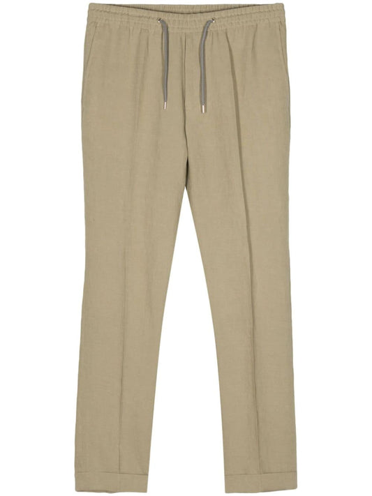 drawstring linen trousers
