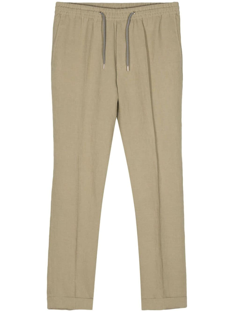 drawstring linen trousers