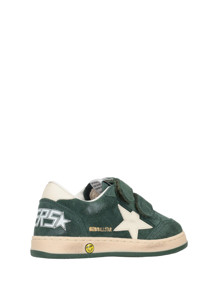 BALL STAR STRAP SUEDE UPPER VAMP TONGUE AND SPUR LEATHER STAR AND HEEL