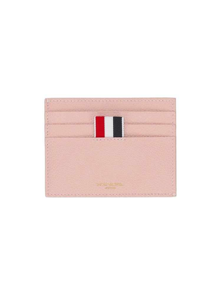 CARD HOLDER W/NOTE COMPARTMENT IN PEBBLE GRAIN LEATHER