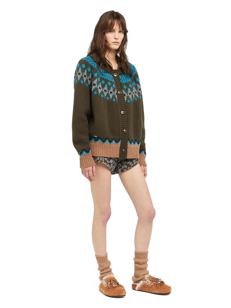 SWEET WINTER JACKET OLIVA/MULTICOLOR