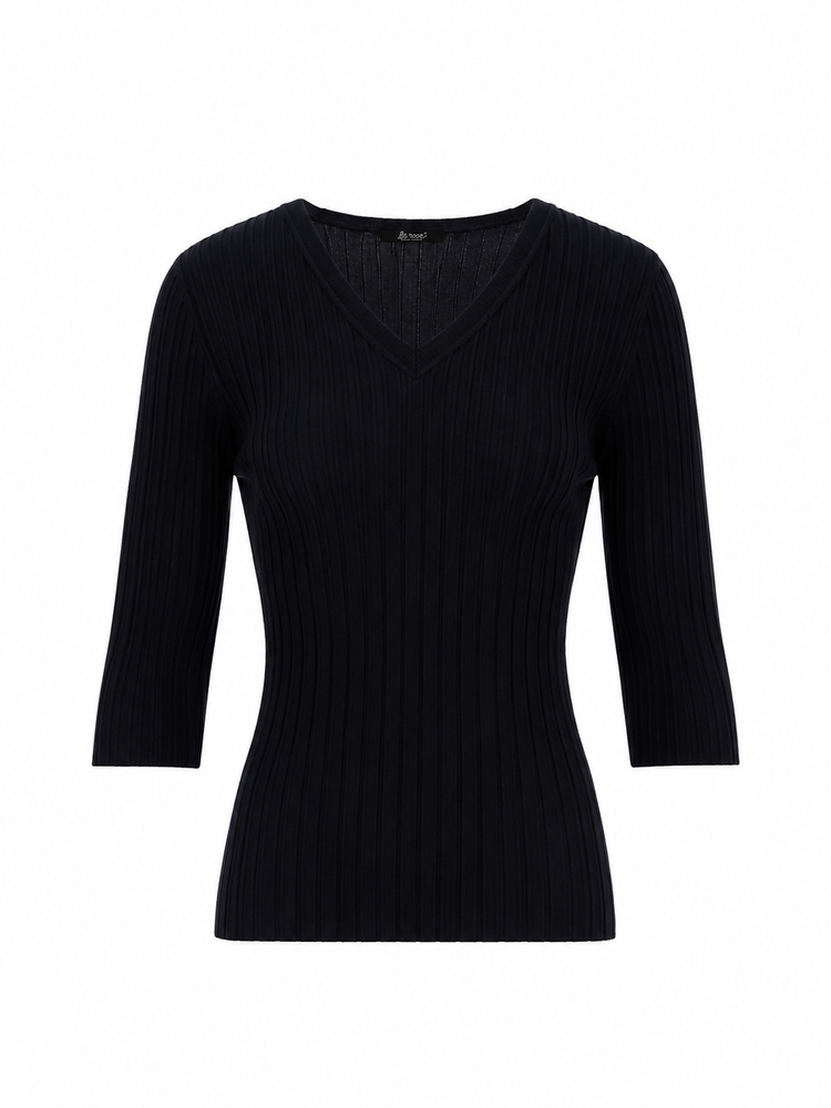 LA ROSE V neck cash/silk green