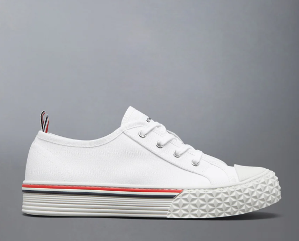 COLLEGIATE LOW TOP TRAINER W/ TARTAN TREAD SOLE IN ORGANIC CANVAS