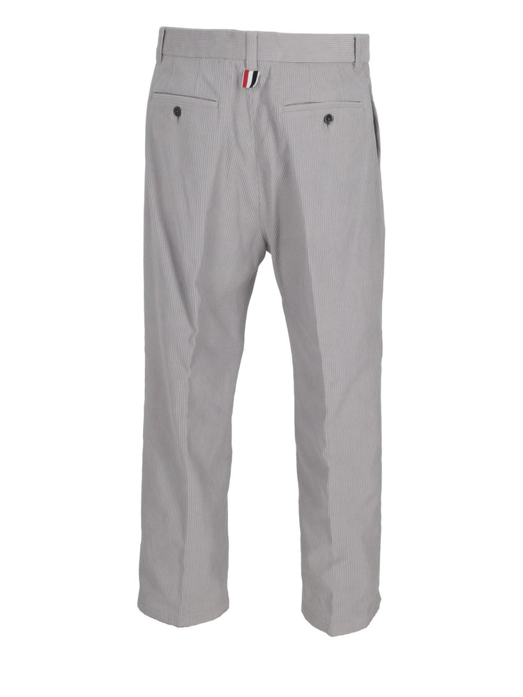 mid-rise straight-leg trousers