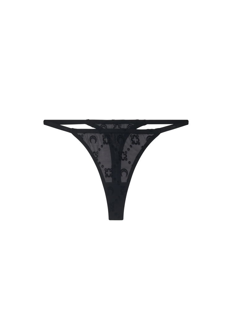 Moonogram mesh thong