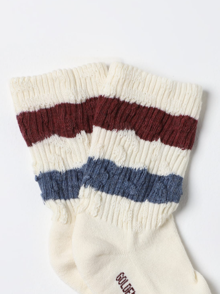 striped children's socks White-Blue-Red