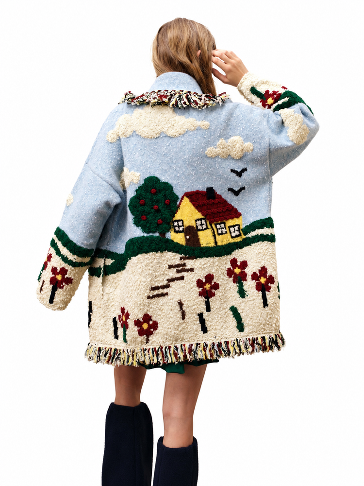 CASA ALANUI CARDIGAN ONDA/MULTICOLOR