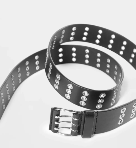 EZRA 4CM BELT WITH METAL EYELETS OILY CALF SKIN