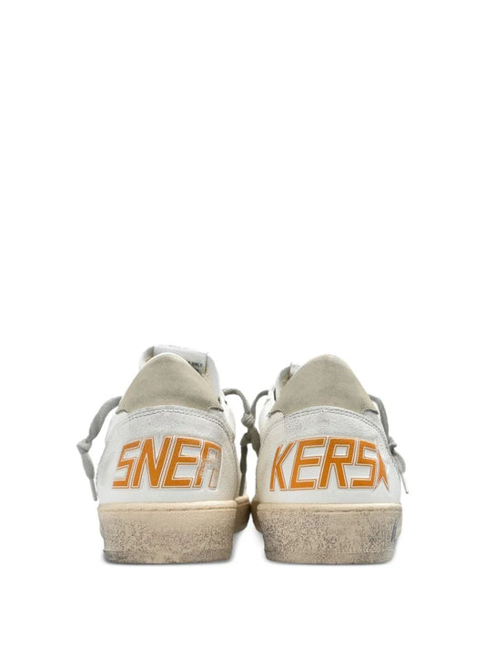 BALLSTAR NAPPA UPPER TOE AND SPUR SUEDE STAR LEATHER HEEL