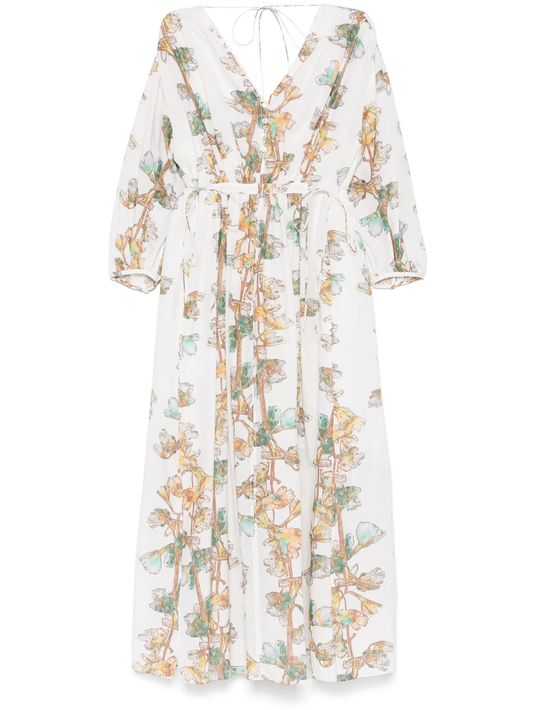 floral-print maxi dress